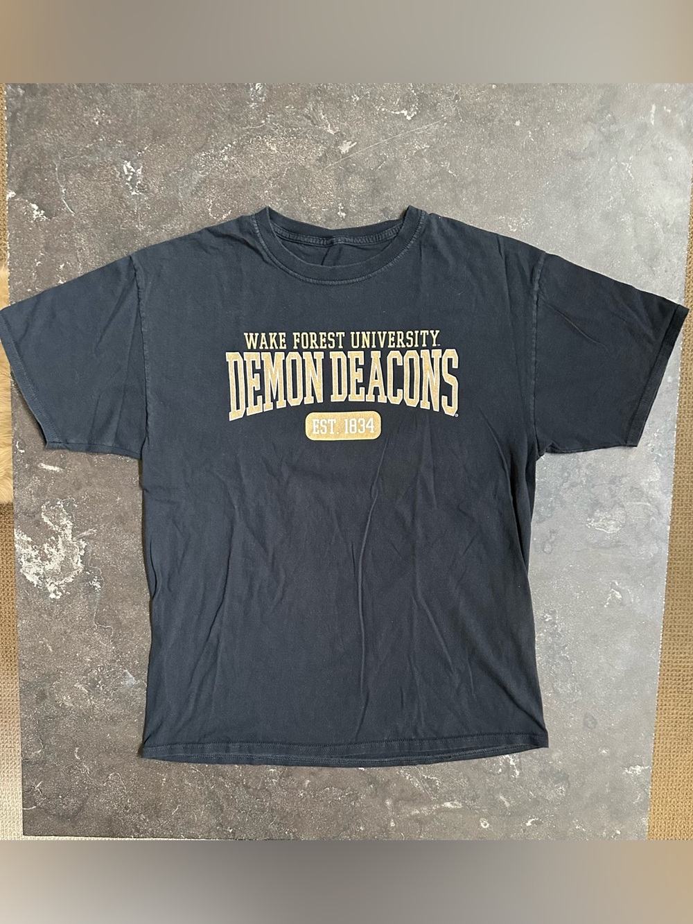 Wake Forest University Demon Deacons Black Graphic Tee